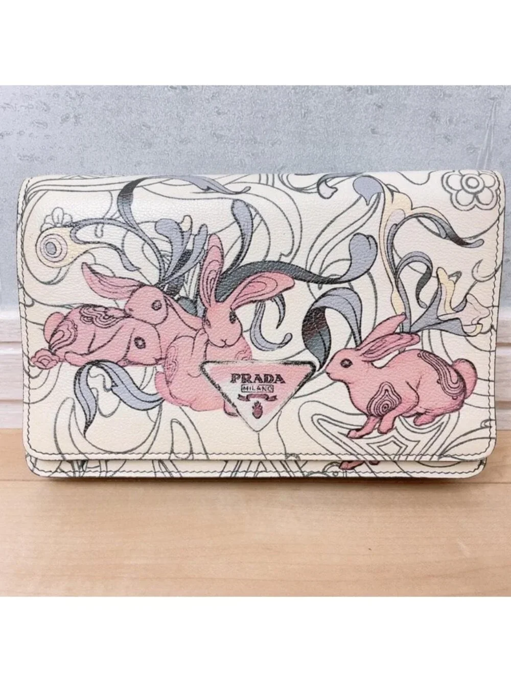 Prada James Jean Rabbit Chain Wallet Shoulder - Picture 2 of 10
